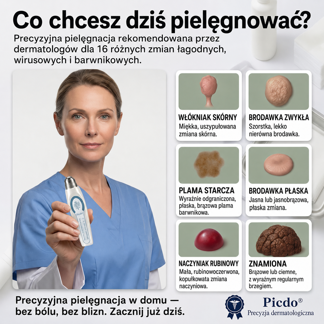 𝐎𝐟𝐢𝐜𝐣𝐚𝐥𝐧𝐲 𝐒𝐤𝐥𝐞𝐩 𝐌𝐚𝐫𝐤𝐢 | 🧿 𝐏i𝐜𝐝o® 7-dniowy roller do pielęgnacji włókniaków i plamek skórnych — bez bólu, bez blizn 🌀